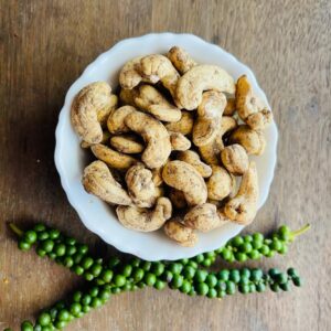 Sahyadrinuts premium black pepper cashews whole size - oil free dry roasted kali mirch kaju snacks India