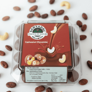 Cashew chocolates with crunchy nuts and smooth cocoa